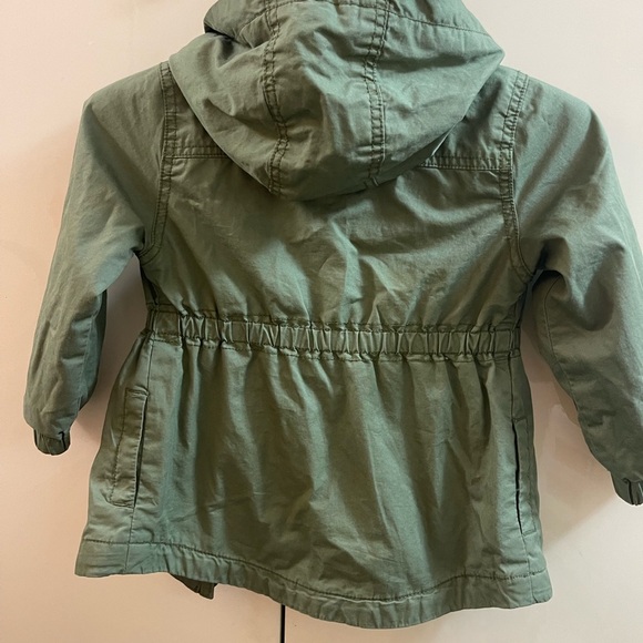 Hooded Old Navy Infants Baby  Army Green Zip Field Cargo Cotton Jacket 4T - Picture 3 of 5